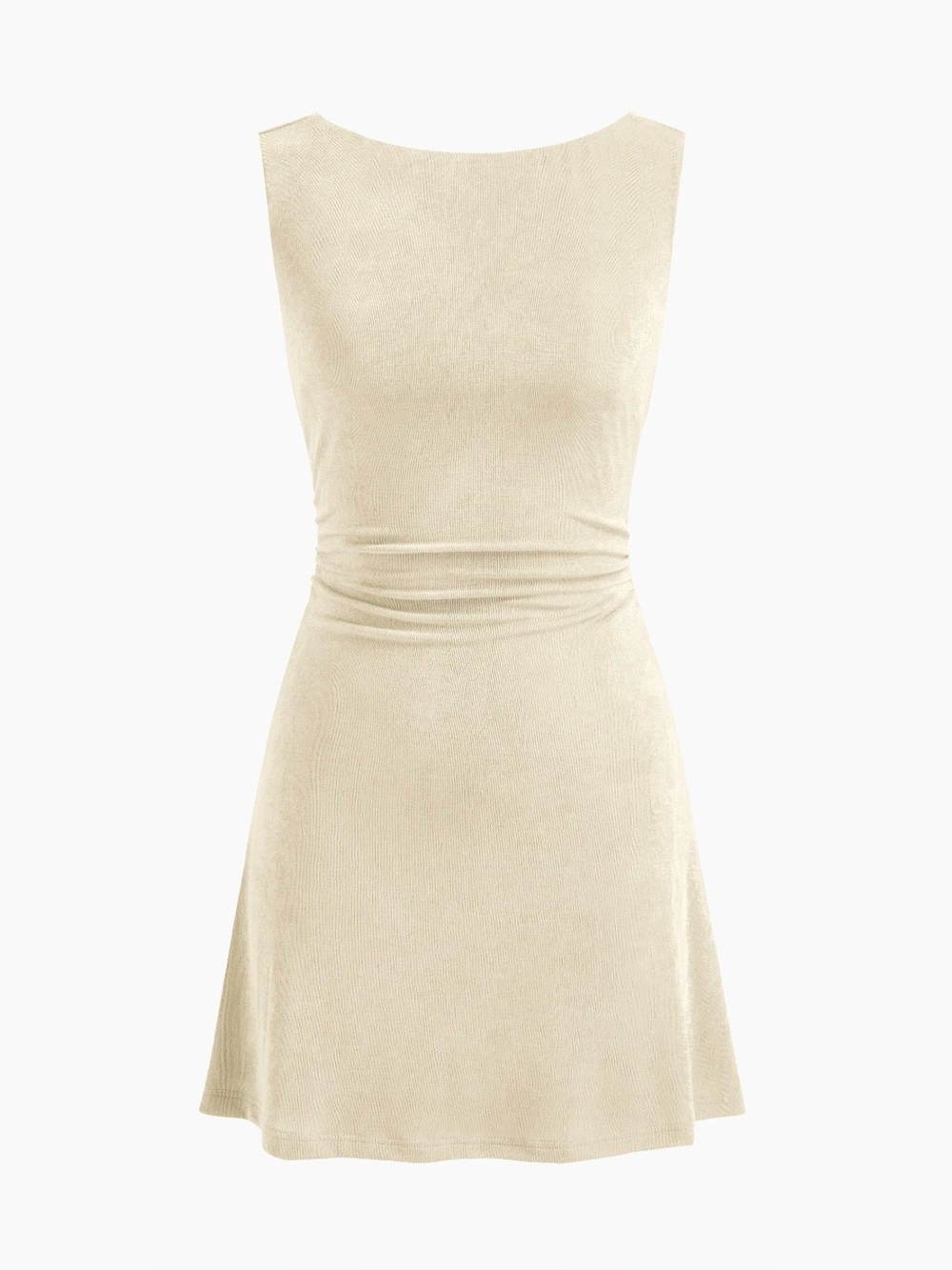 Cider Cream Sleeveless Mini A-Line Dress